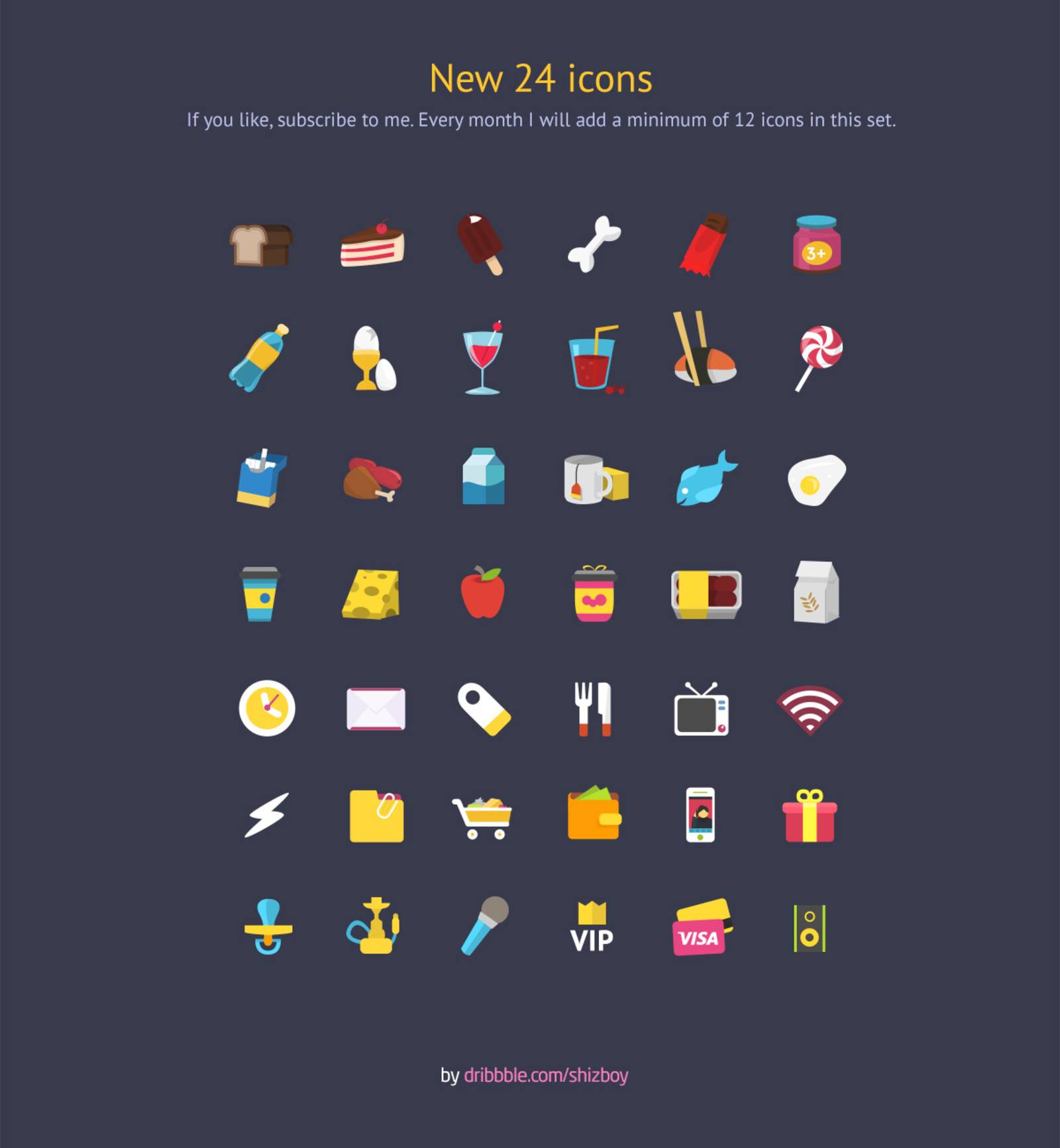 Free Set Colorful Ficons Icons